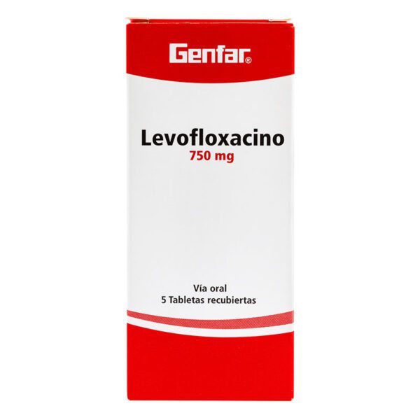 Levofloxacino 750 Mg 5 Tabletas Gf(3%+)