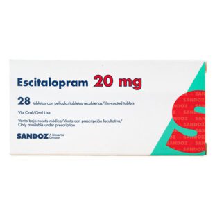 Escitalopram 20 Mg 28 Tabletas