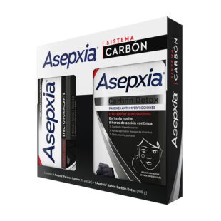 Jabón Asepxia Carbón 100 G + Asepxia Parc Car 12 Unidades