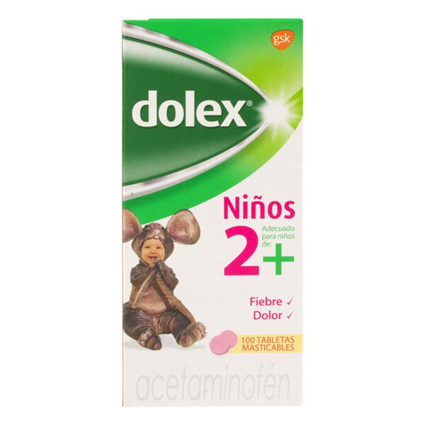 Dolex Pediatrico 100 Tabletas Masticable - Imagen 2