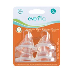 Mamilas Transparentes Silicona 4 Unidades + Escobi