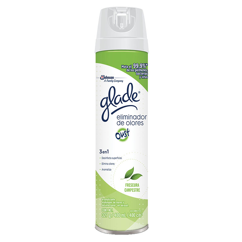Eliminador Olores Glade Oust Frescura Campestre 400Ml - Imagen 2