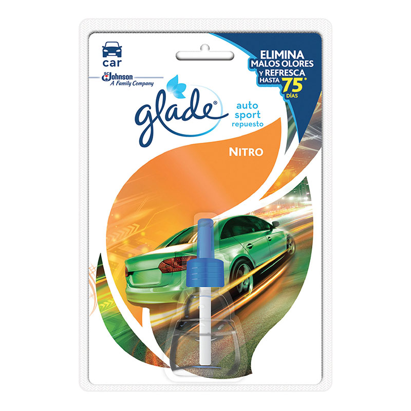 Ambientador Glade Auto Sport Repuesto Nitro