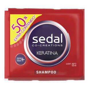 Shampoo Sedal Keratina Antioxidante  Sobres 18 Ml 20 Sobres