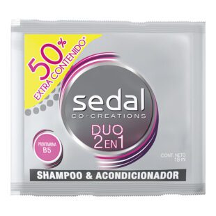 Shampoo Sedal Duo 2 En 1 20 Sobres 18 Ml 50% Exco