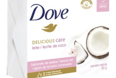 3 Jabones Dove Leche De Coco 90 Gr