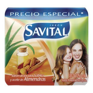3 Jabones Savital Sábila Y Almendras 125 Gr Precio Especial