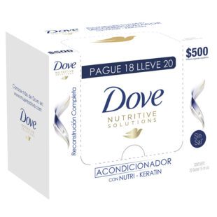 Acondicionador Dove Reconstrucción Completa 20 Sobres