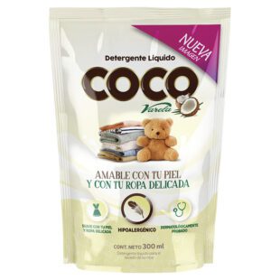 Detergente Coco Varela Líquido 300 Ml Doy Pack