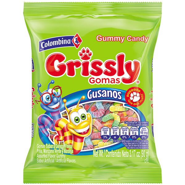 Gomas Grissly Gusanos 90 Gr