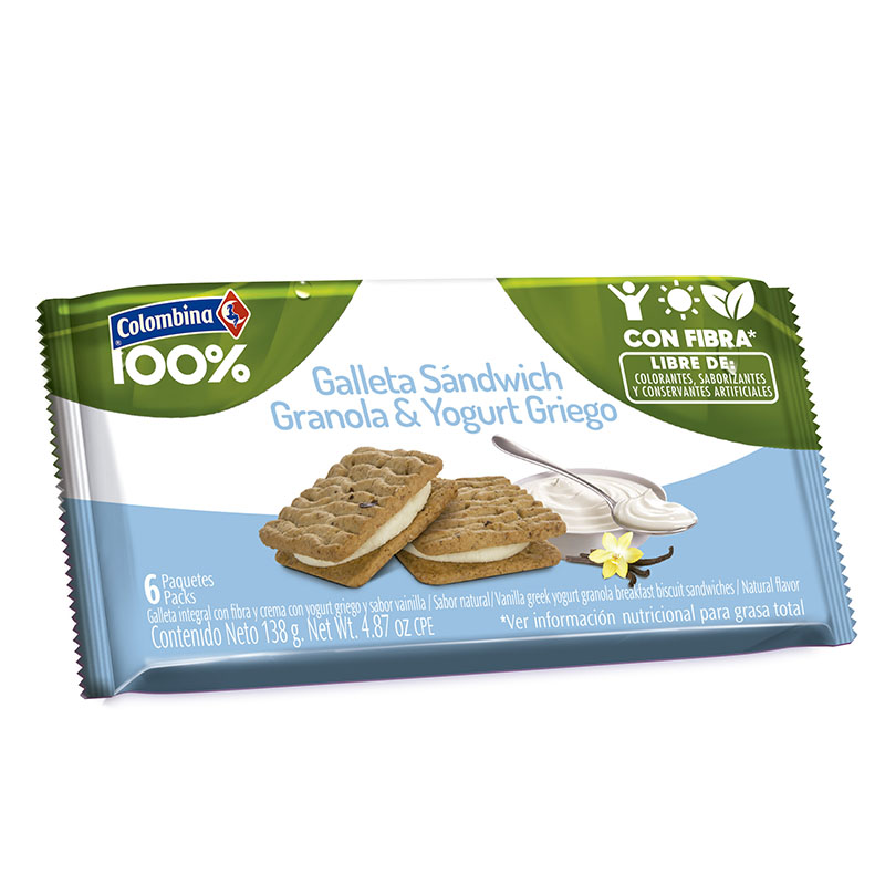 Galletas Sándwich Yogurt Griego 6 Unidades - Imagen 2