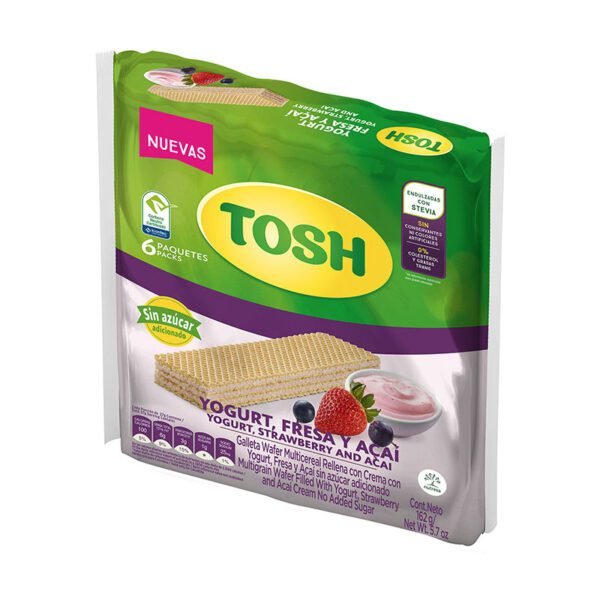 Galleta Tosh Wafer Fresa 6 Paquete  162 Grs - Imagen 2