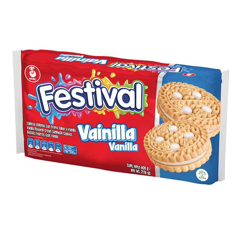Galletas Festival Vainilla 12 Paquete 6 Unidades