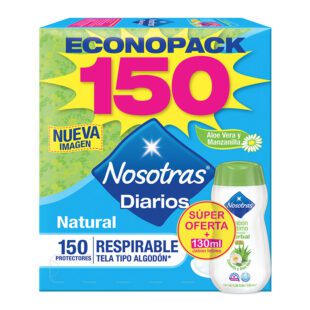 Protector Nosotras Respirable 150 Unidades + Jabón Corporal Precio Especial