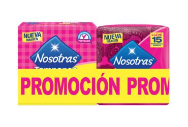 Tampones Nosotras Digital Regular 10 + Protector Multiestilo 15 Unidades