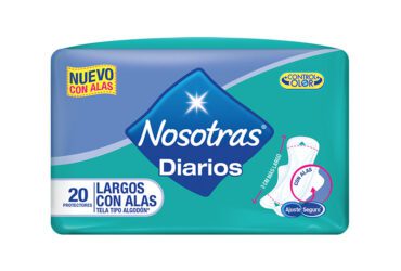 Protector Nosotras Diario Largos Con Alas 20 Unidades