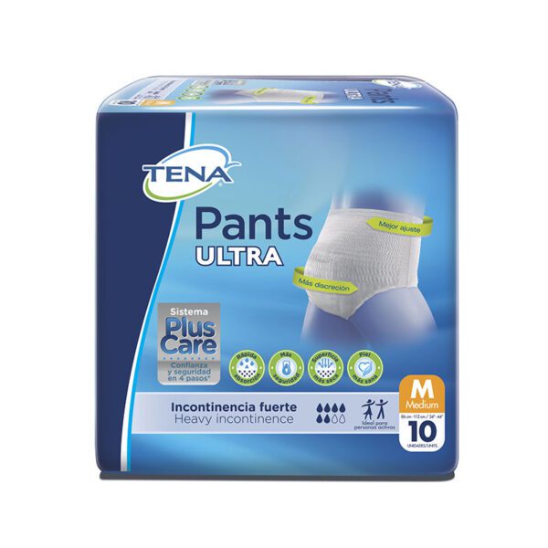 Pañal Tena Pants Ultra Medium Plus Care 10 Unidades