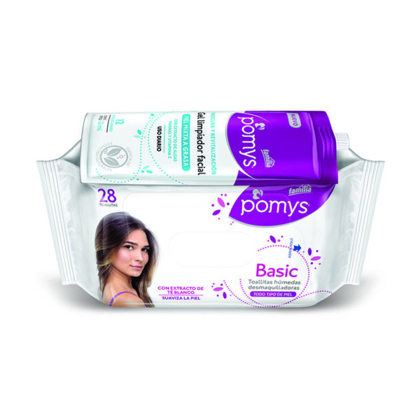 Toalla Desmaquilladora Familia Pomys 28 Unidades +Gel 12Ml Súper Oferta - Imagen 2