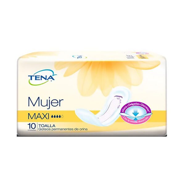 Toalla Tena Mujer Maxi 10 Unidades