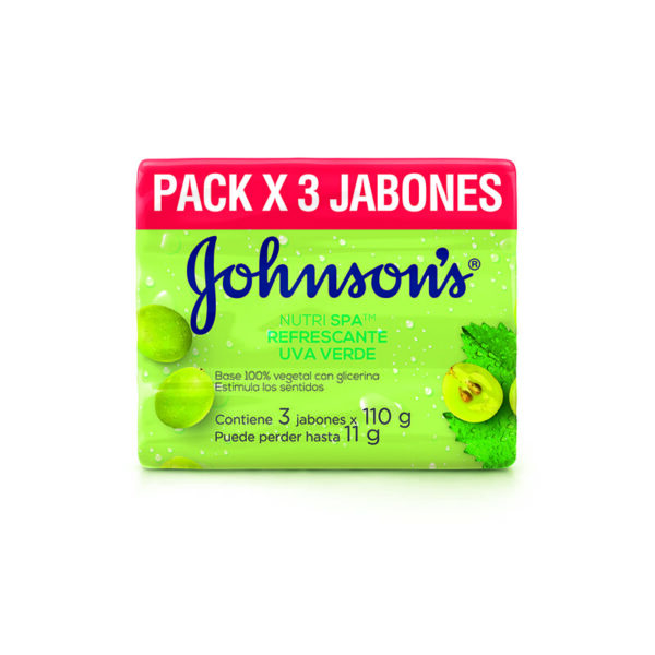 3 Jabones Johnsons Uva Verde 110 Gr Pack - Imagen 2