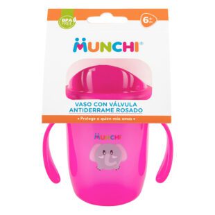 Vaso Con Válvula Antiderrames Rosado