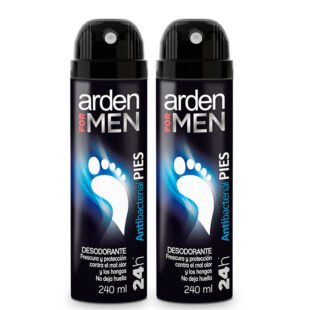 2 Desodorantes Afm Spray Antibacterial Pies 240Ml Mega Contenido
