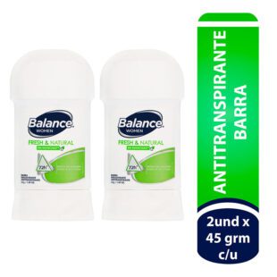 2 Desodorantes Balance Barra Fresh Natural 45Gr M Precio Especial