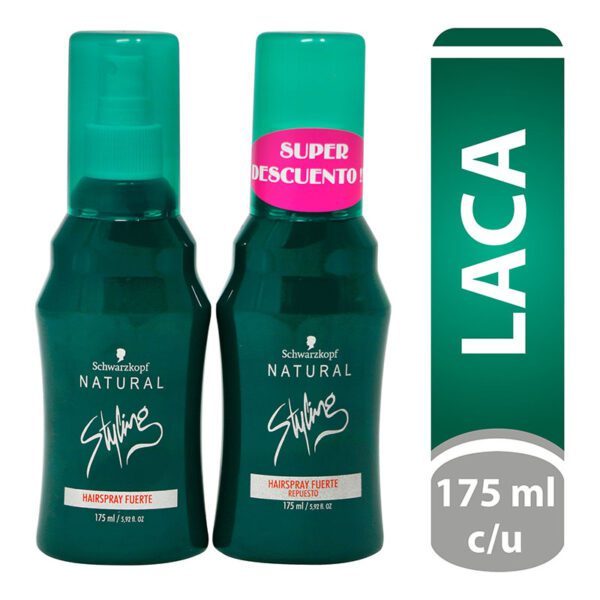 Laca Natural Styling Fuerte Spray 175 Ml+ Repuesto - Imagen 2