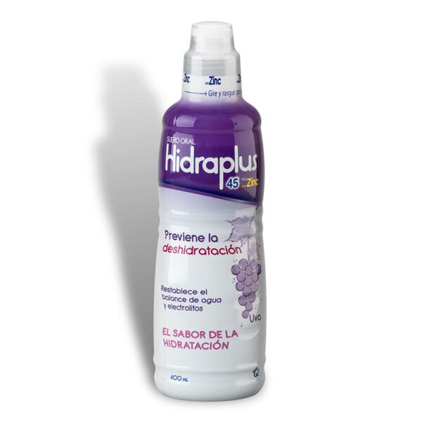 Hidraplus 45 Zinc Uva 400 Ml Suero Oral - Imagen 2