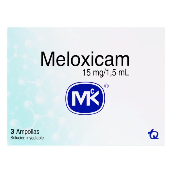 Meloxicam 15 Mg 3 Ampollas Mk - Imagen 2