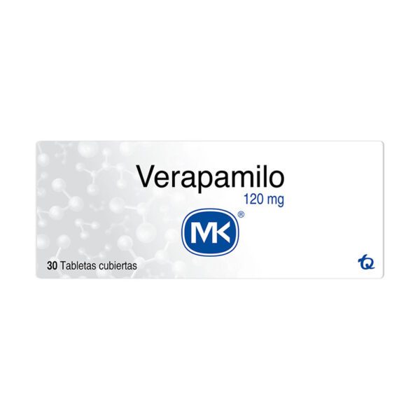 Verapamilo 120 Mg 30 Tabletas Mk