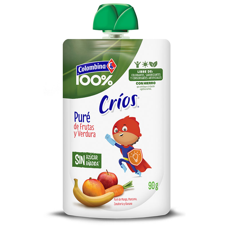 Pure Críos Mango Banano Y Zanahoria 90Gr - Imagen 2