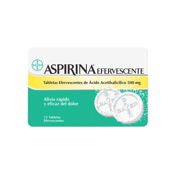 Aspirina Efervescente 500 Mg 12 Tabletas