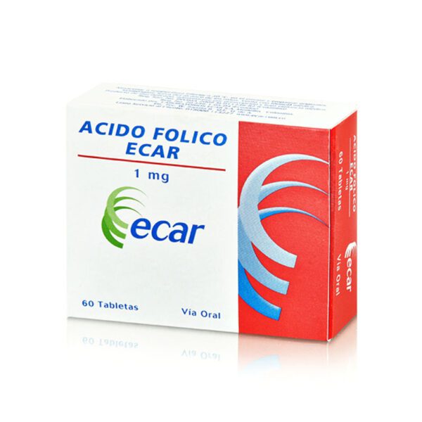Ácido Fólico 1Mg 60 Tabletas Ec - Imagen 2