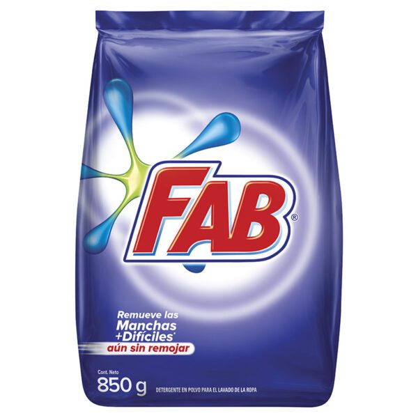 Detergente Polvo Fab Floral 850 Gr