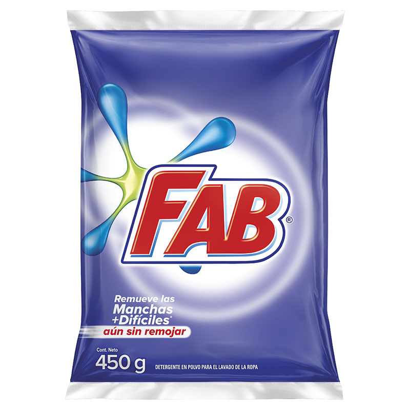Detergente Polvo Fab Floral 450 Gr