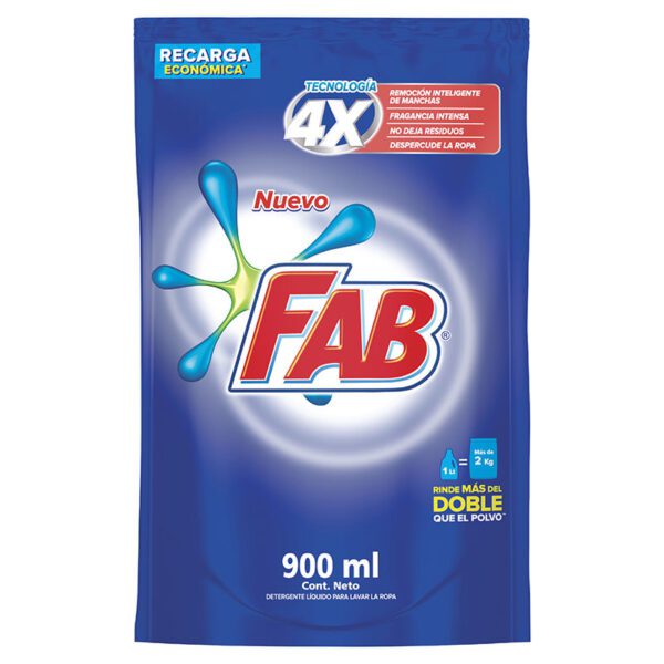 Detergente Fab Líquido Doy Pack 900 Ml - Imagen 2