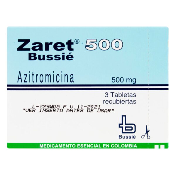 Zaret 500 Mg 3 Tabletas (3%+)
