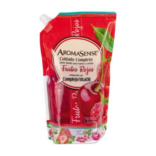 Jabón  Líquido Aromasense  Frutos Rojos Doypack 800 Ml