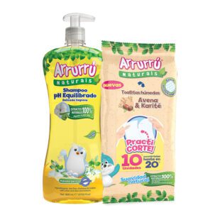 Shampoo Arrurru Ph Equilibrado 800 Ml + Toallitas 10 Unidades Súper Oferta