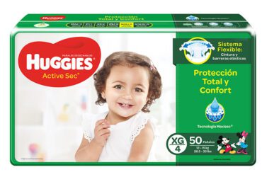 Pañal Huggies Active Sec Etapa 4 Extra Grande 50 Unidades