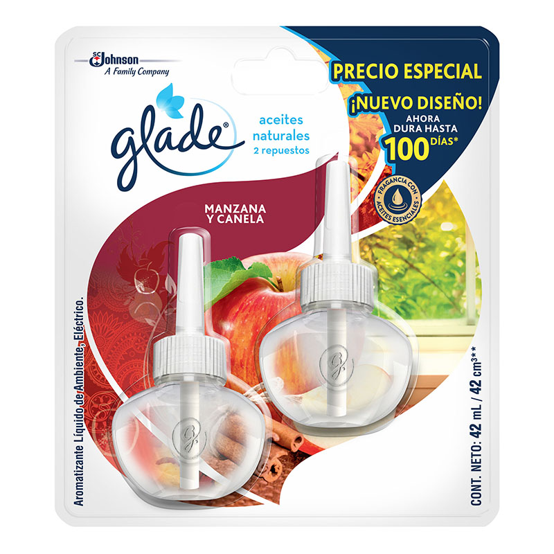 Ambientador Glade 2 Repuesto Aceite Manzana - Imagen 2