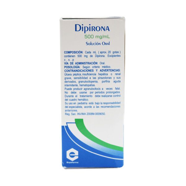 Dipirona Gotas 500 Mg 10 Ml Ex