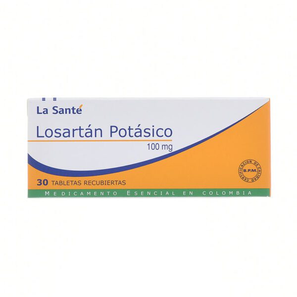 Losartán Potásico 100 Mg 30 Tabletas