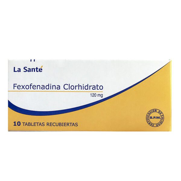 Fexofenadina Clorhidrato 120 Mg 10 Tabletas Ls - Imagen 2