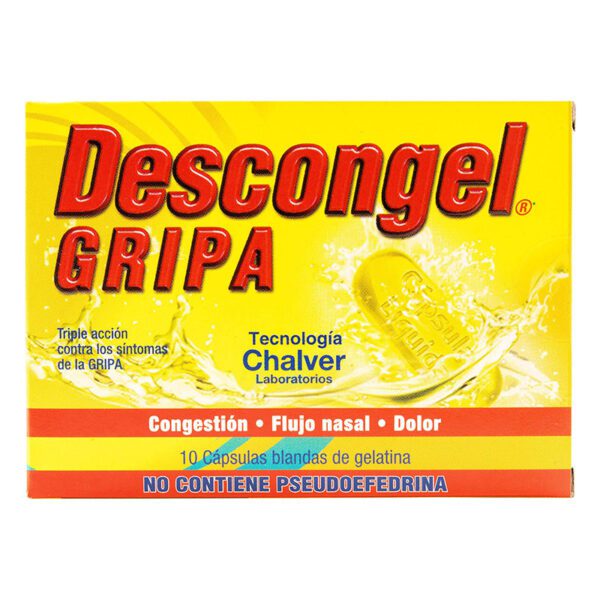 Descongel Gripa 10 Cap.Blanda Gelatin.