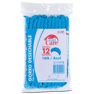 Gorro Desechable Fast Care Azul 12 Uds Icom