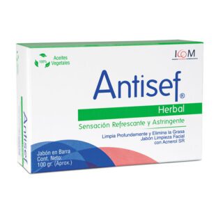 Jabón Antiacné Antisef Herbal 100 Gr Icom
