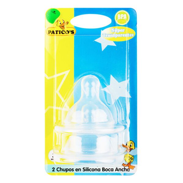 Chupo Paticos Boca Ancha Silicona 2 Unidades - Imagen 2