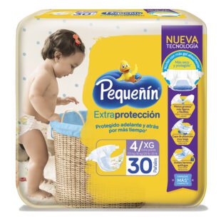 Pañal Pequeñin Extra Protección Etapa 4 30 Unidades